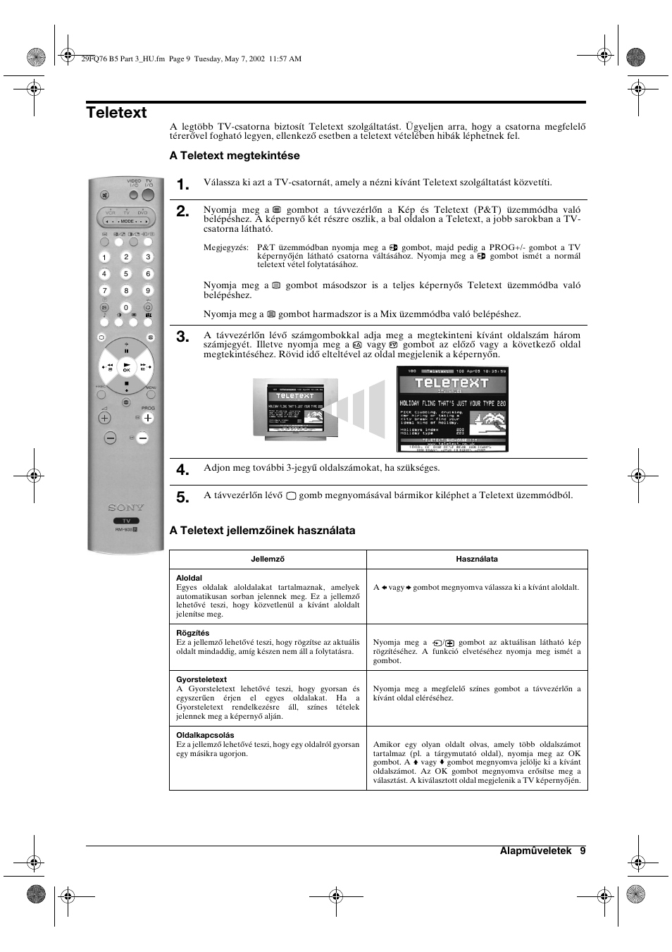 Teletext | Sony WEGA KV-29FQ76 K User Manual | Page 83 / 148