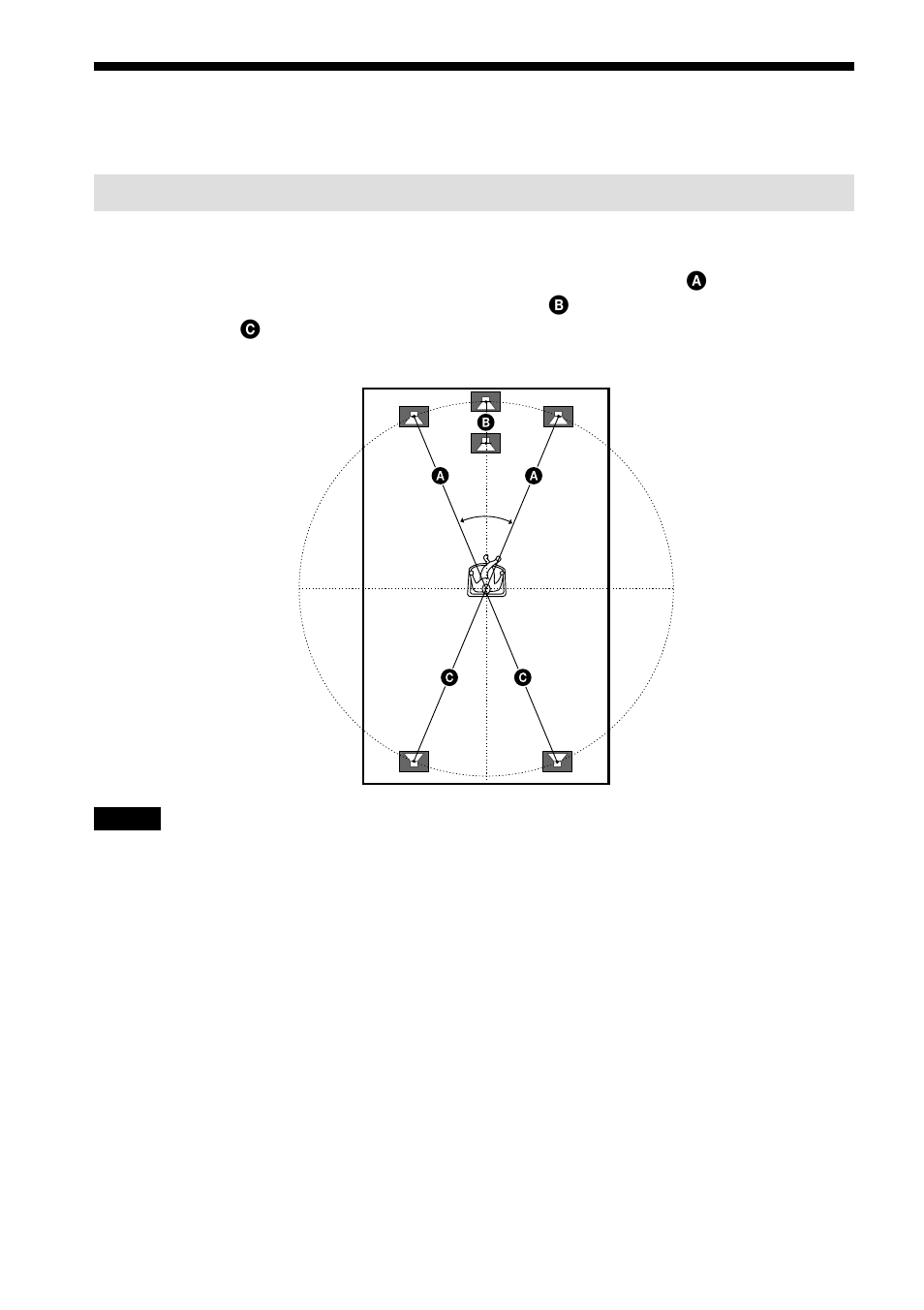 Speaker setup | Sony Model HT-BE1 User Manual | Page 12 / 28