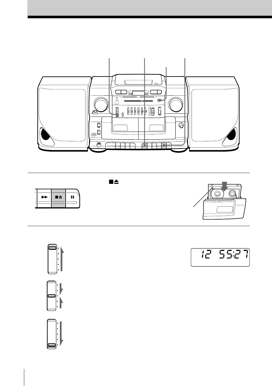 Recording on a tape, For hookup instructions, see pages 20 – 22 | Sony CFD-CD777L User Manual | Page 10 / 32