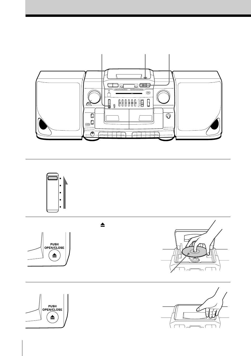 Playing a cd | Sony CFD-CD777L User Manual | Page 4 / 32
