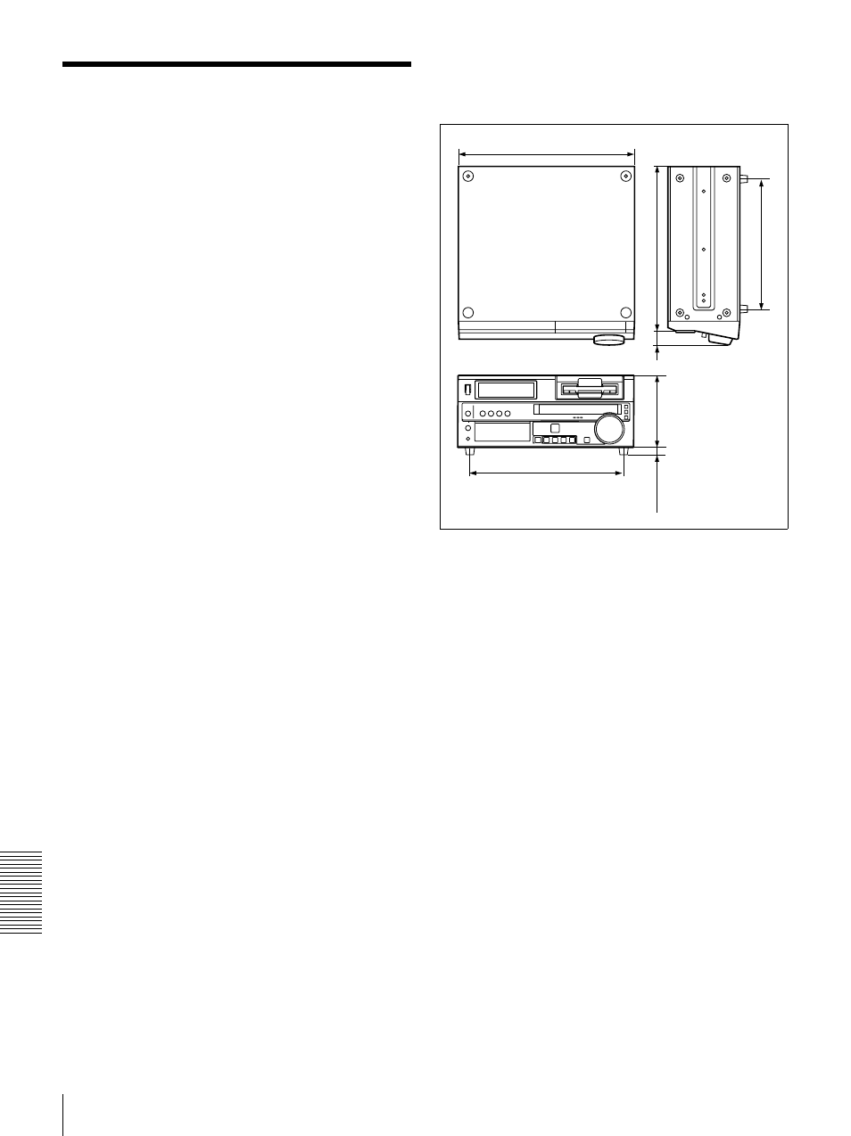 Specifications, General, Tape transport control system | Sony DSR-1800 User Manual | Page 100 / 116
