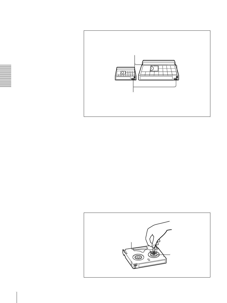 Dvcam cassettes, Checking the tape for slack | Sony DSR-1800 User Manual | Page 22 / 116