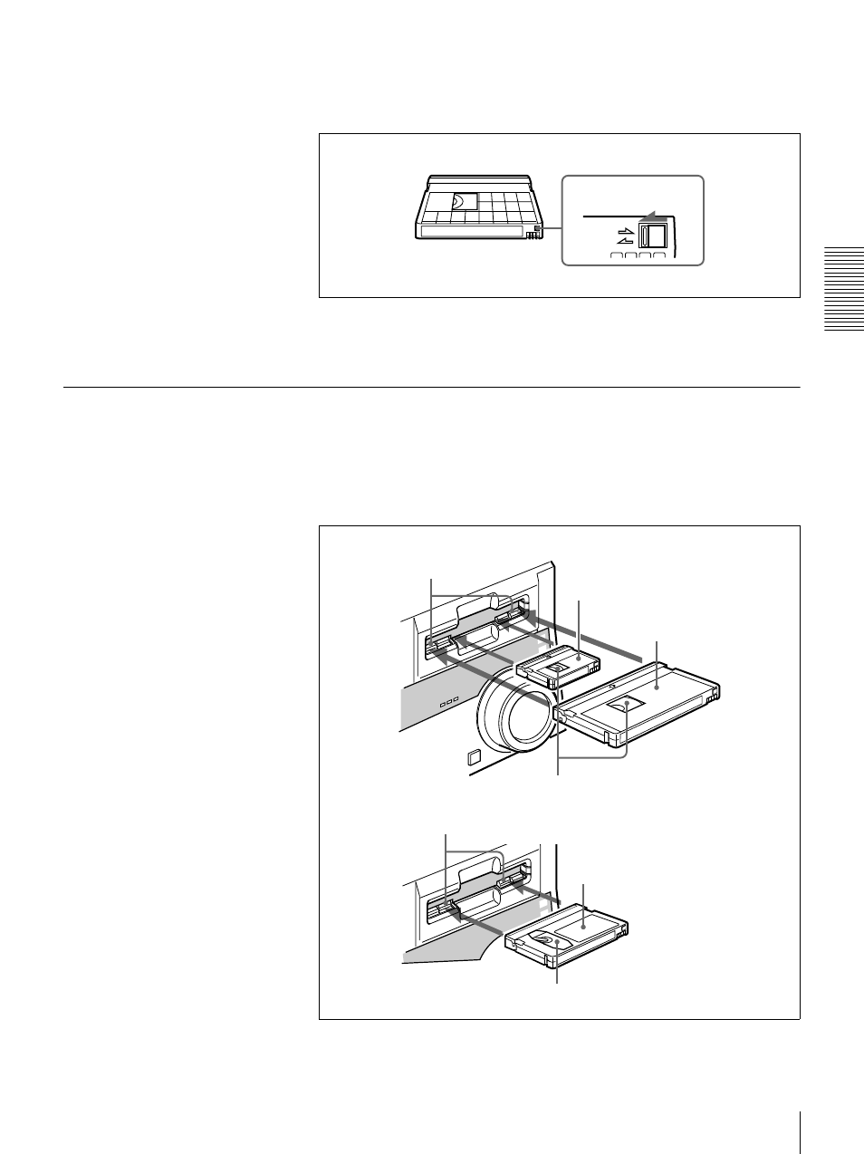 Inserting and ejecting cassettes, Preventing accidental erasure, Inserting a cassette | Sony DSR-1800 User Manual | Page 23 / 116