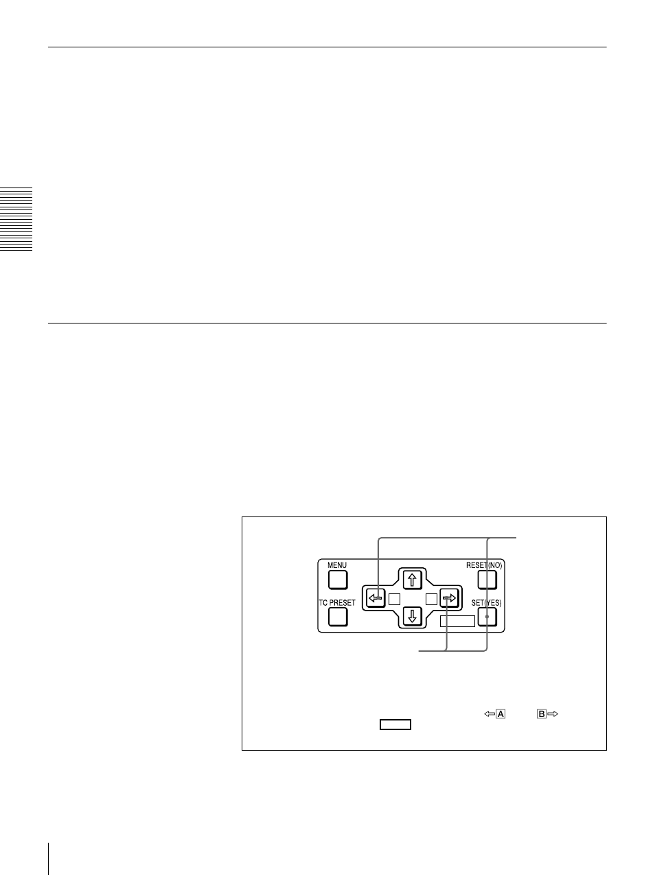 Repeat playback—automatic cyclical playback, Setting points a and b for repeat playback, Setting the current tape position as point a or b | Sony DSR-1800 User Manual | Page 34 / 116