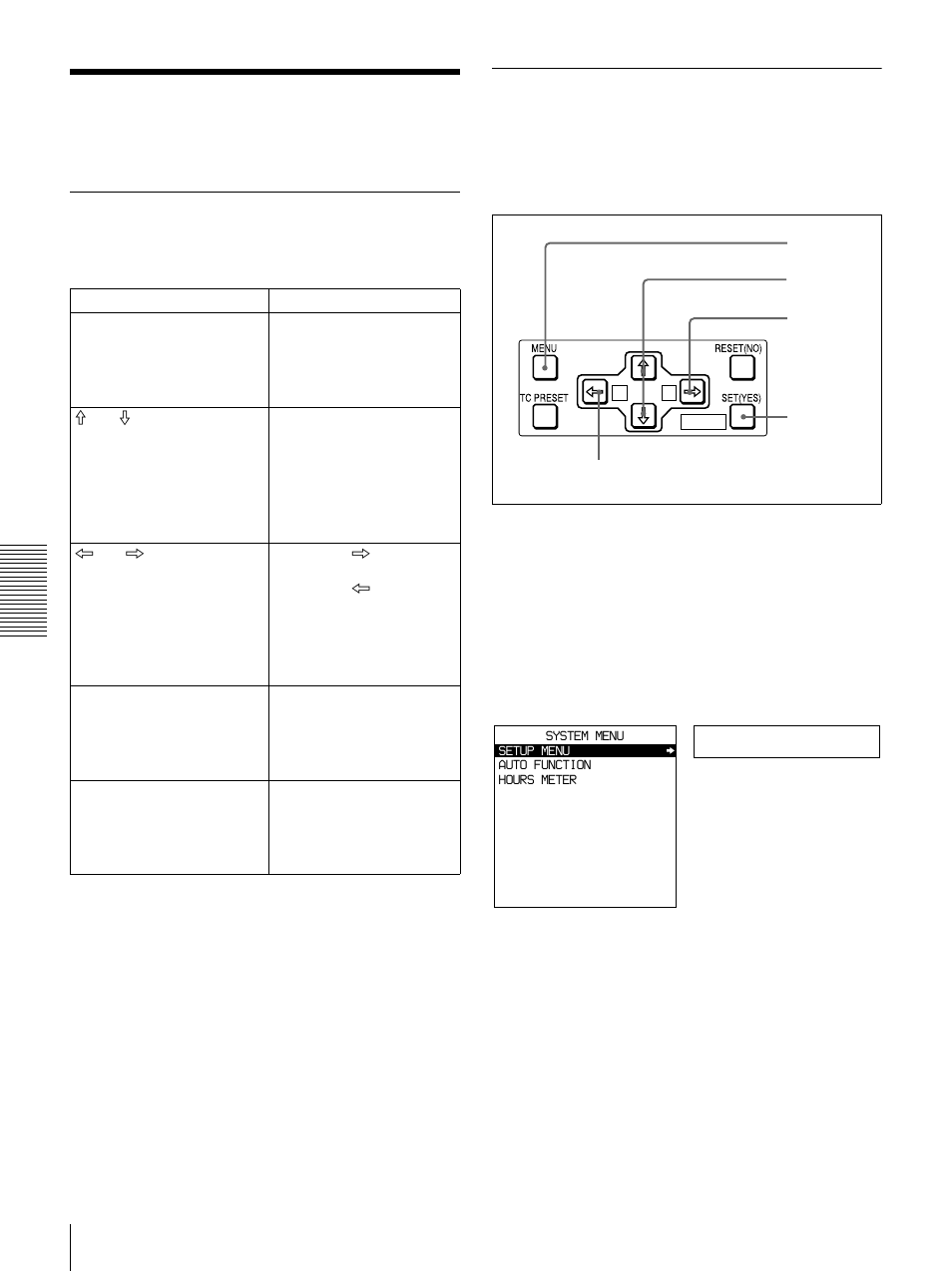 Changing menu settings, Buttons used to change settings, Changing the settings of basic items | Setup menu | Sony DSR-1800 User Manual | Page 70 / 116