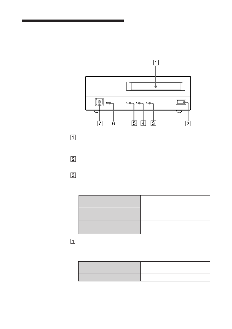 Part names and functions, Front panel | Sony SDT-S9000/BM User Manual | Page 9 / 24