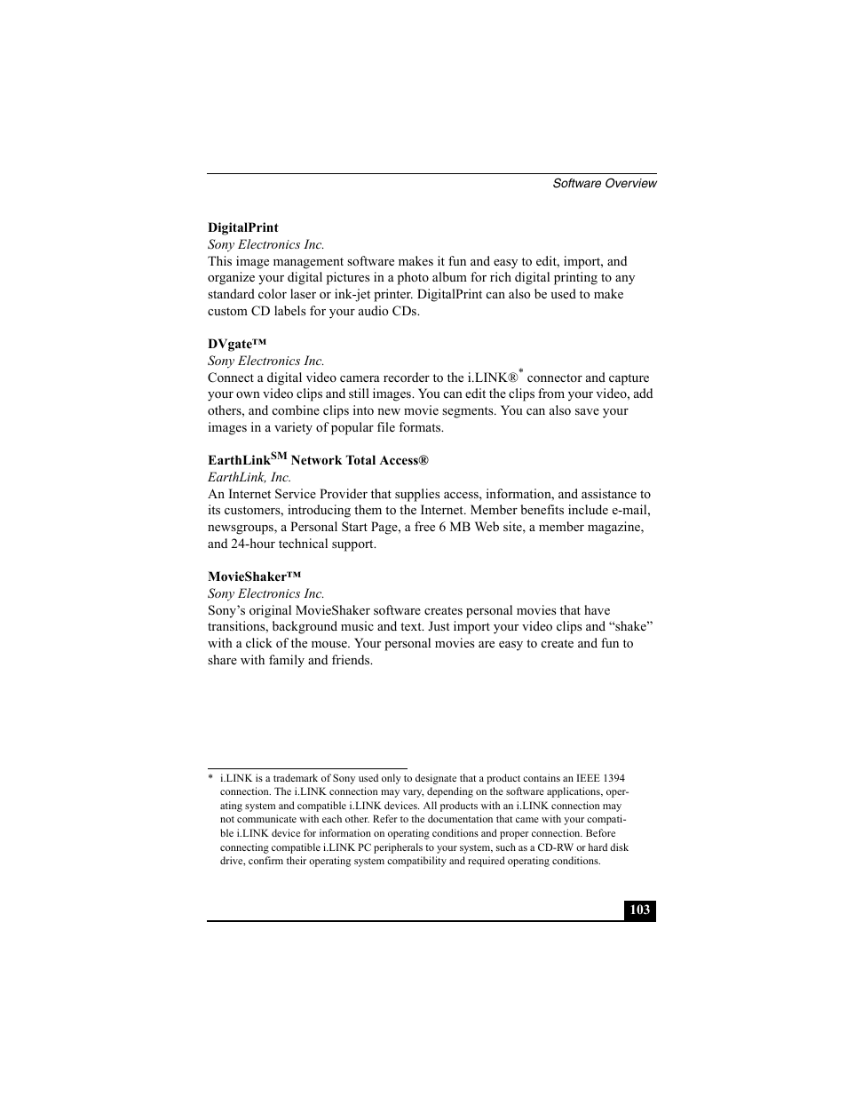 Sony VAIO Viao PictureBook Computer User Manual | Page 103 / 146