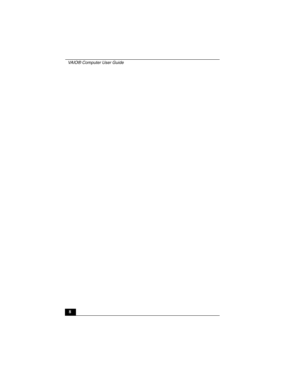 Sony VAIO Viao PictureBook Computer User Manual | Page 8 / 146