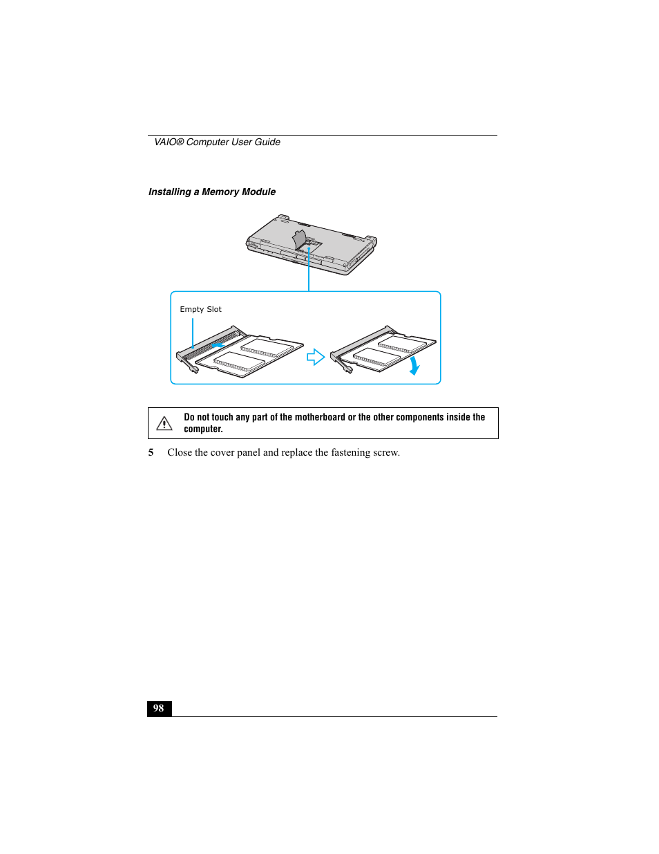 Sony VAIO Viao PictureBook Computer User Manual | Page 98 / 146