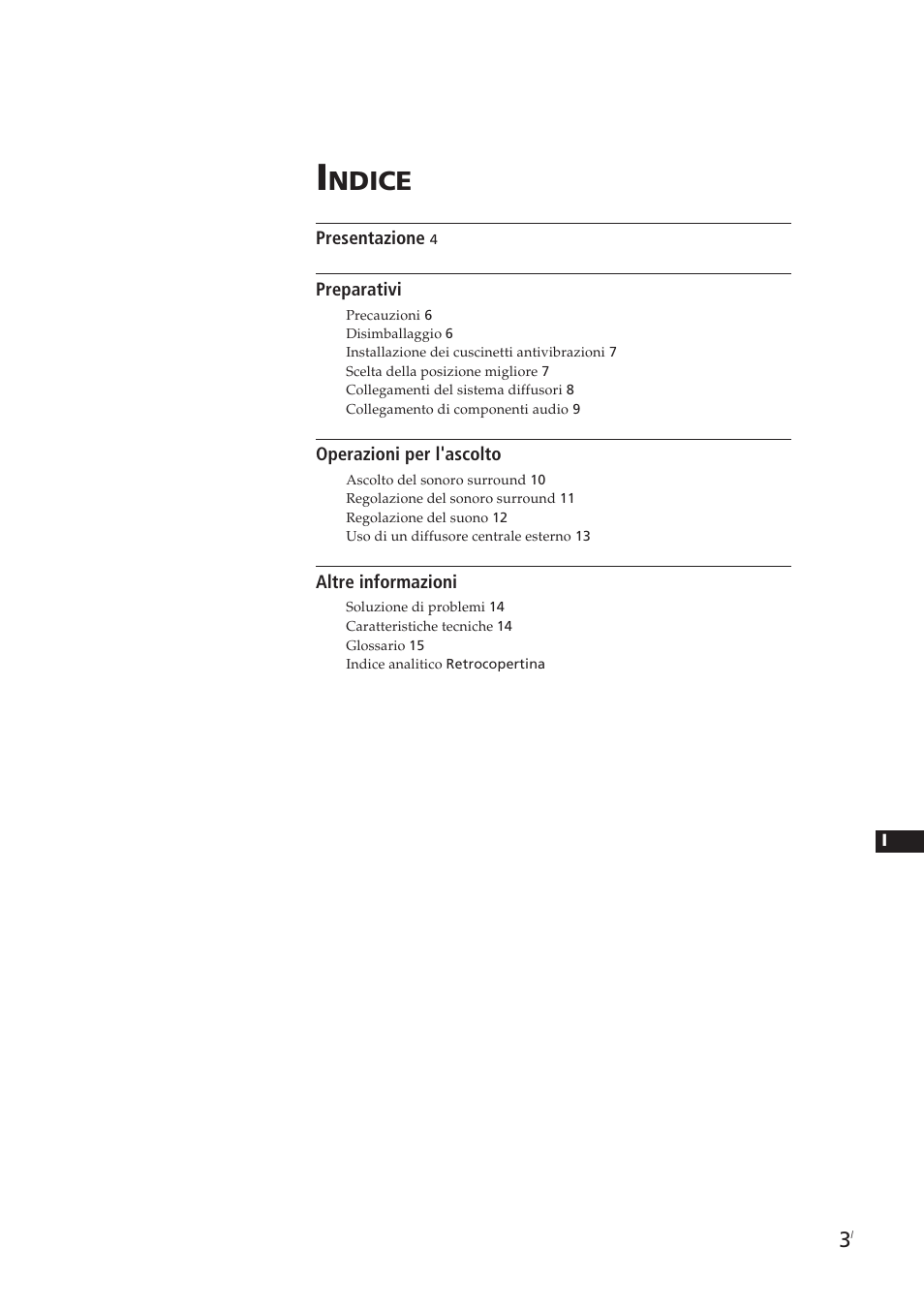 Ndice | Sony SA-VA10 User Manual | Page 110 / 123