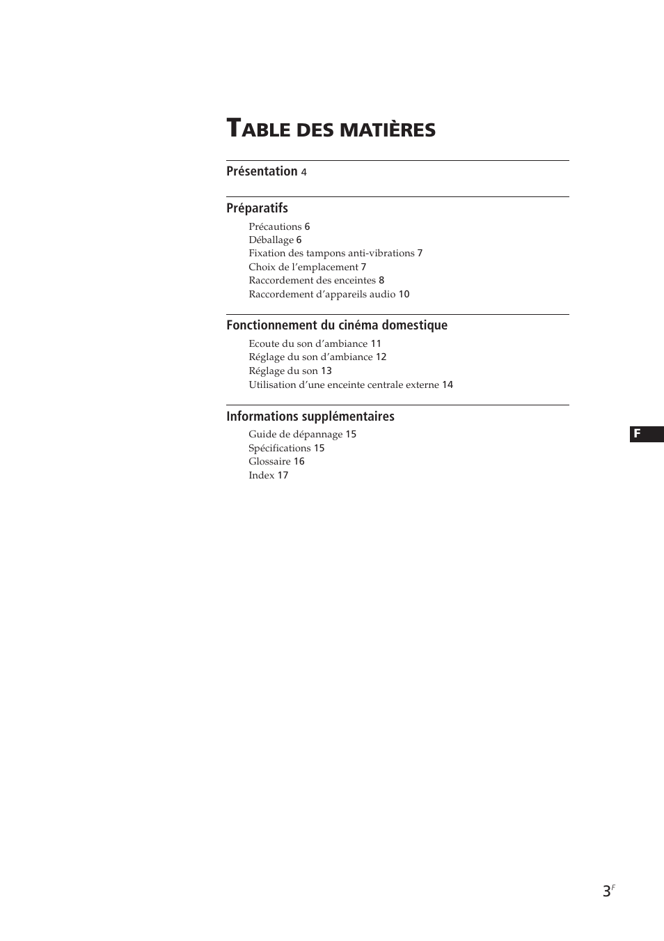 Sony SA-VA10 User Manual | Page 17 / 123