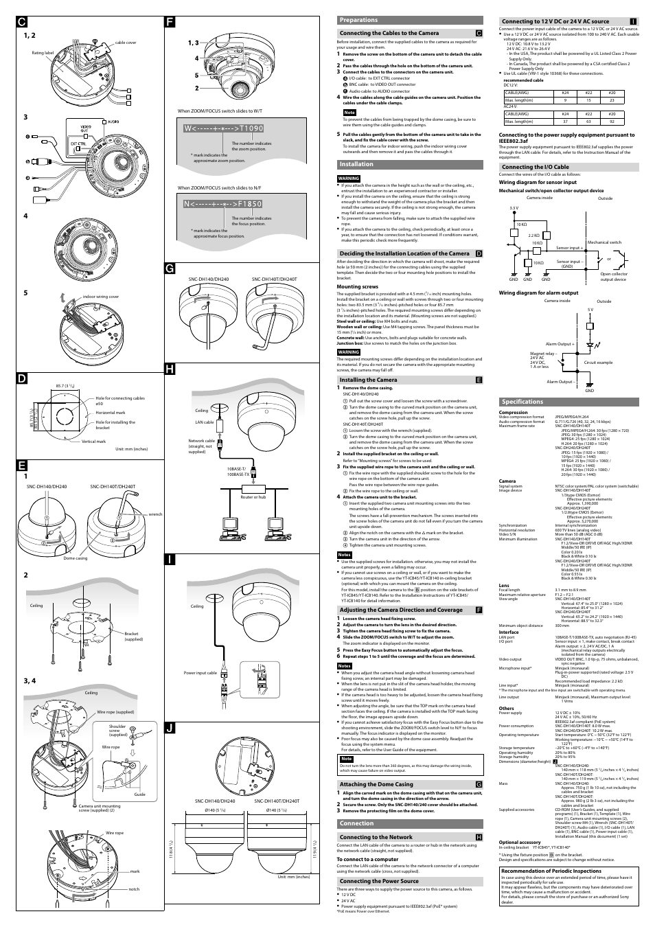 Sony IPELA SNC-DH140T/DH240T User Manual | Page 2 / 2