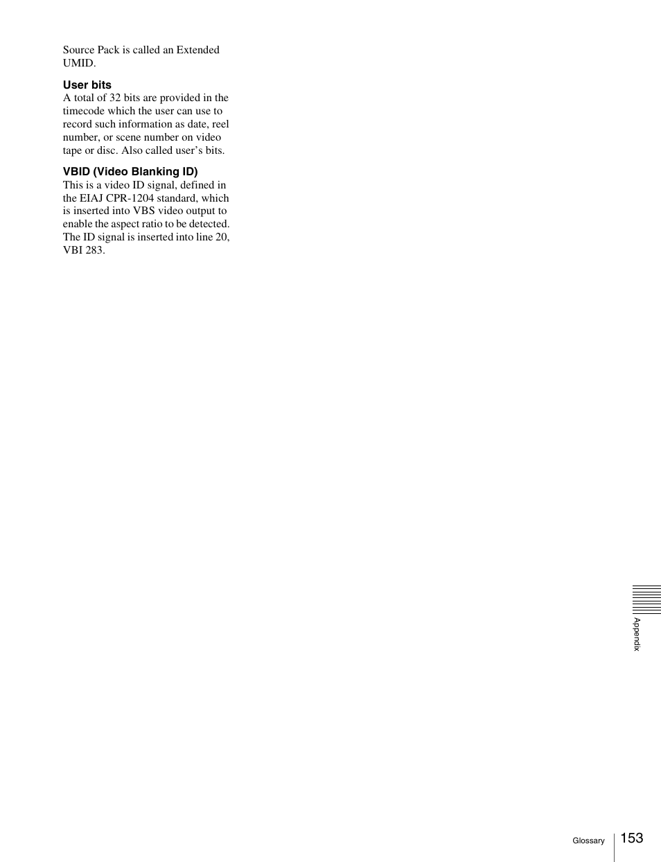 Sony XDCAM HD PDW-HD1500 User Manual | Page 153 / 158
