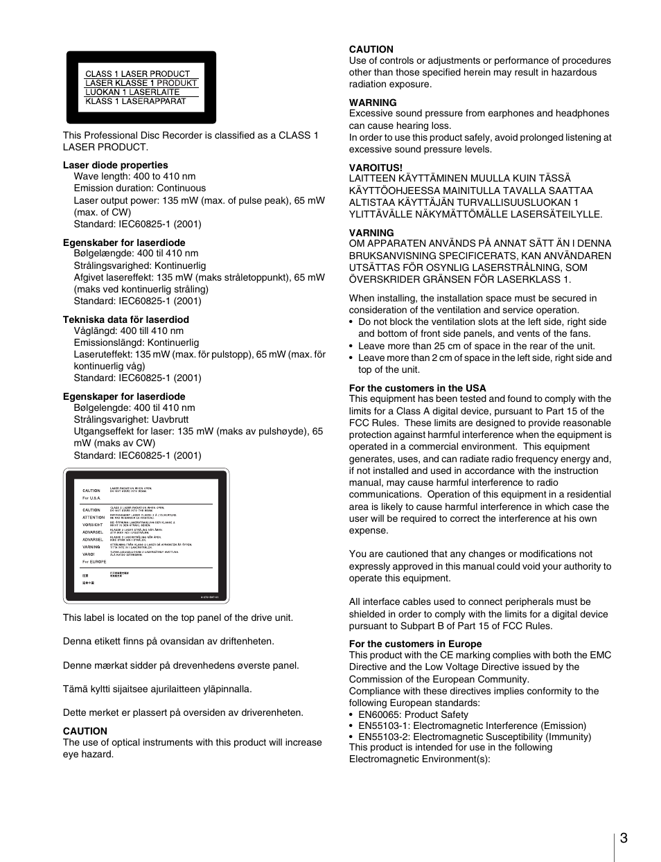 Sony XDCAM HD PDW-HD1500 User Manual | Page 3 / 158