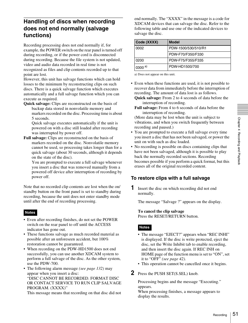 Functions) | Sony XDCAM HD PDW-HD1500 User Manual | Page 51 / 158
