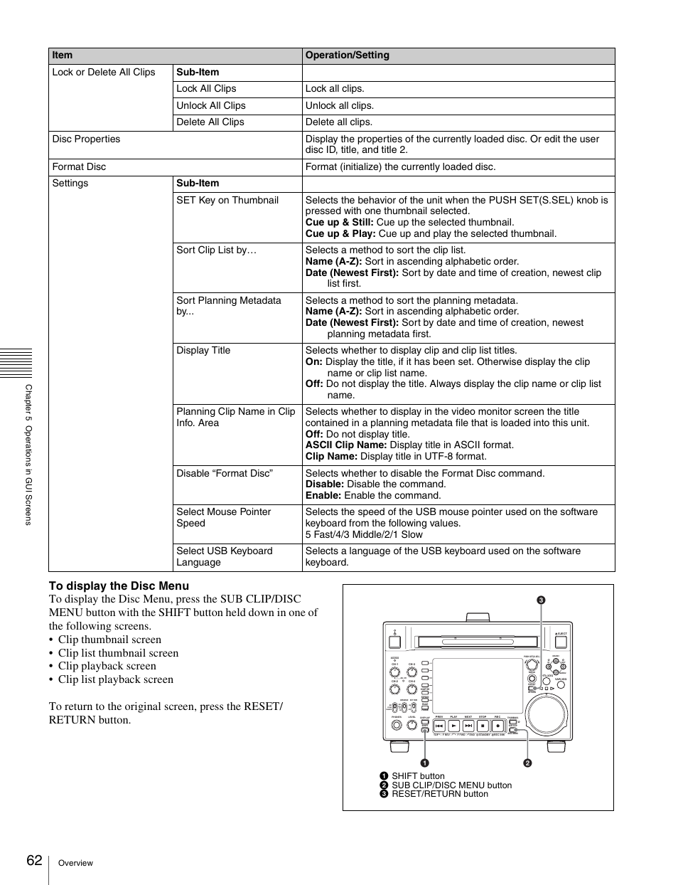 Sony XDCAM HD PDW-HD1500 User Manual | Page 62 / 158