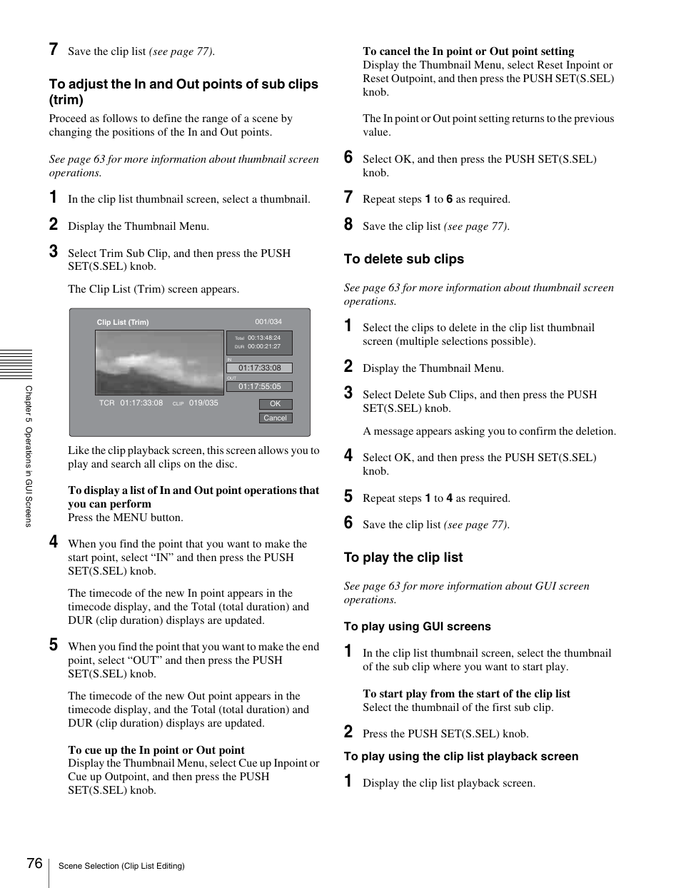 Sony XDCAM HD PDW-HD1500 User Manual | Page 76 / 158