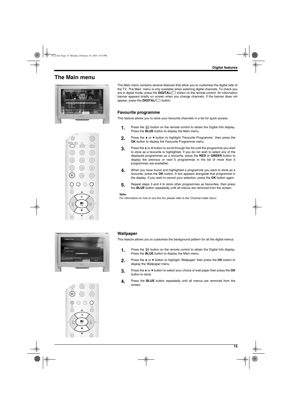 The main menu | Sony KD-32DX150U User Manual | Page 17 / 40
