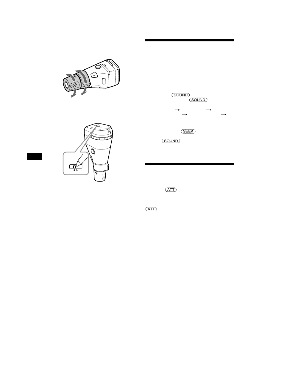 Adjusting the sound characteristics, Quickly attenuating the sound, Tton 18 | N 18 | Sony CDX-CA850X User Manual | Page 18 / 92