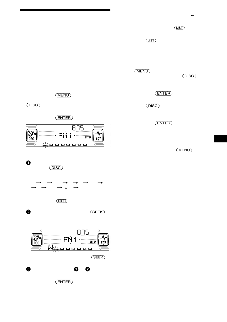 Mémorisation des noms de station, 15 mémorisation des noms de station | Sony CDX-CA850X User Manual | Page 43 / 92