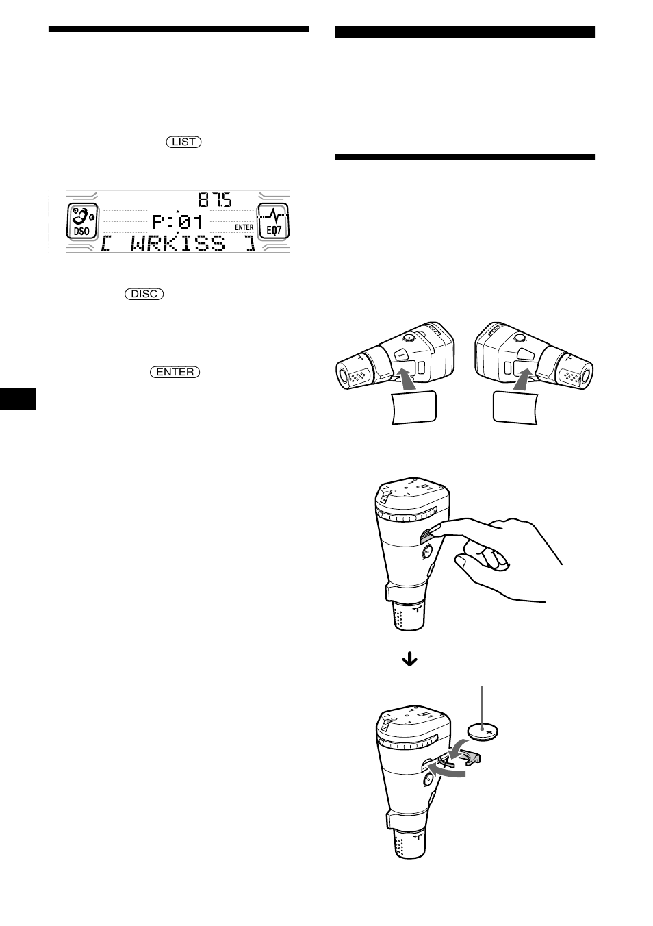 Syntonisation d’une station via une liste, List-up, Autres fonctions | Utilisation du satellite de commande, 16 syntonisation d’une station via une liste | Sony CDX-CA850X User Manual | Page 44 / 92