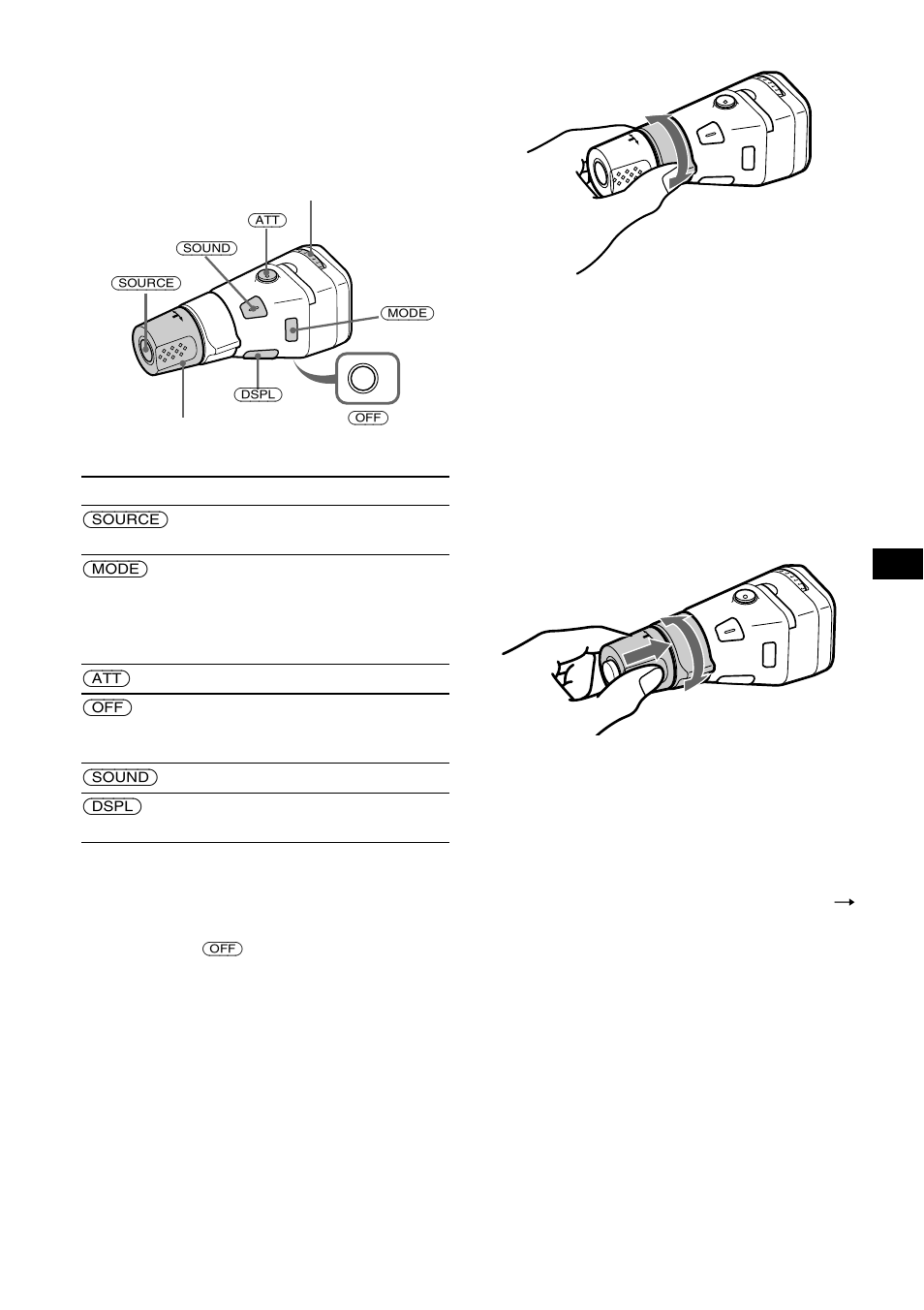 En appuyant sur les touches, En tournant la commande | Sony CDX-CA850X User Manual | Page 45 / 92
