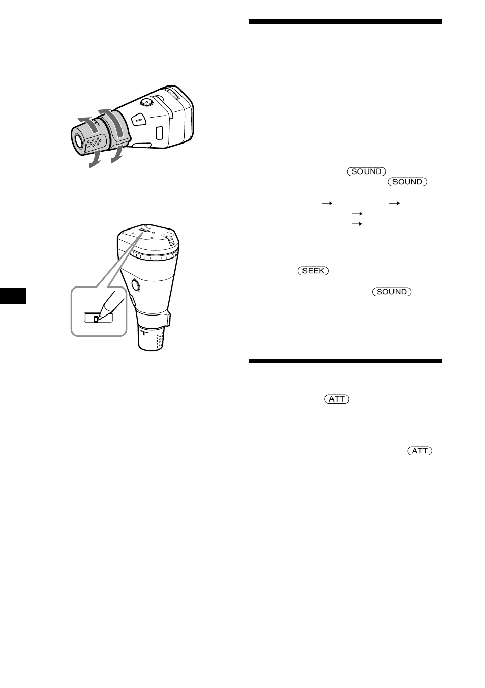 Réglage des caractéristiques du son, Atténuation rapide du son | Sony CDX-CA850X User Manual | Page 46 / 92