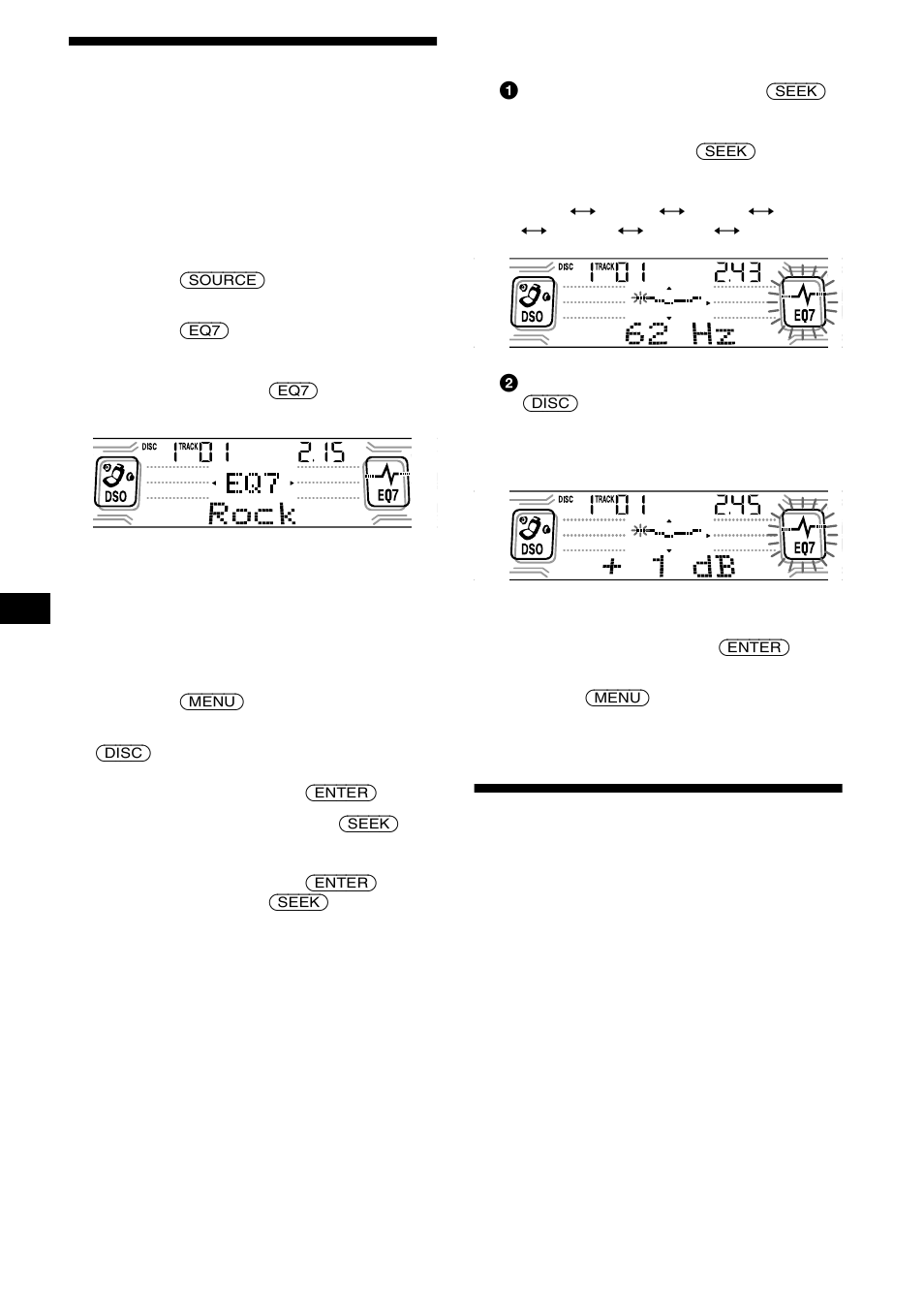 Frecuencia dinámico (dso), 20 ajuste del ecualizador | Sony CDX-CA850X User Manual | Page 78 / 92