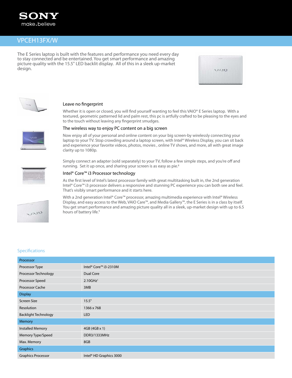 Sony 10.4 User Manual | 3 pages