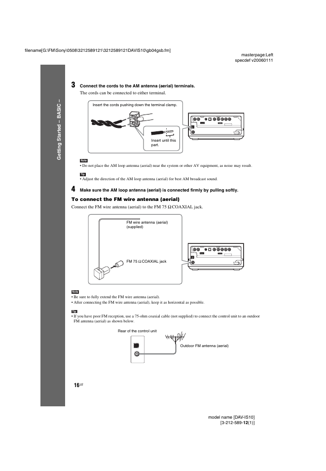 Sony DAV-IS10 User Manual | Page 16 / 123