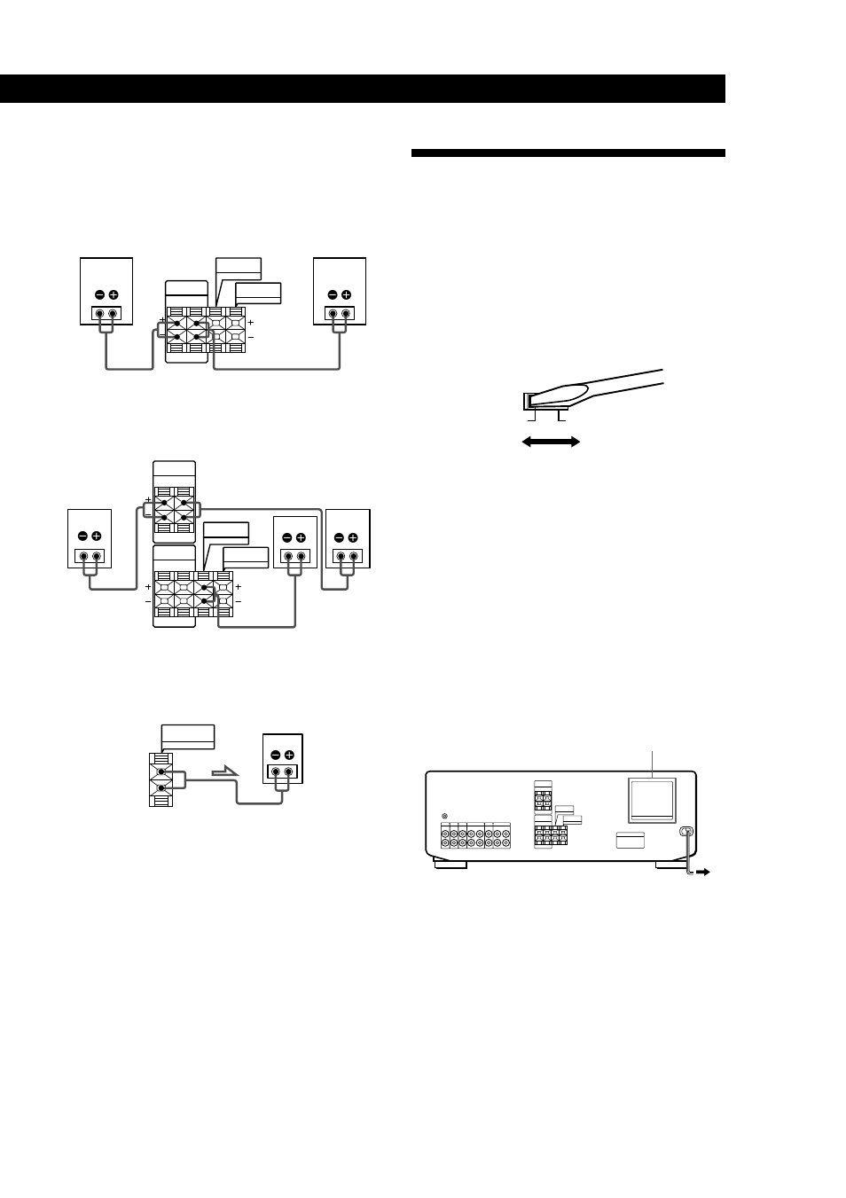 Conexión de ca, Qué hacer a continuación, Conexiones | Ajuste del selector de tensión, Conexión de los cables de alimentación, Preparativos | Sony TA-AV561A User Manual | Page 47 / 60