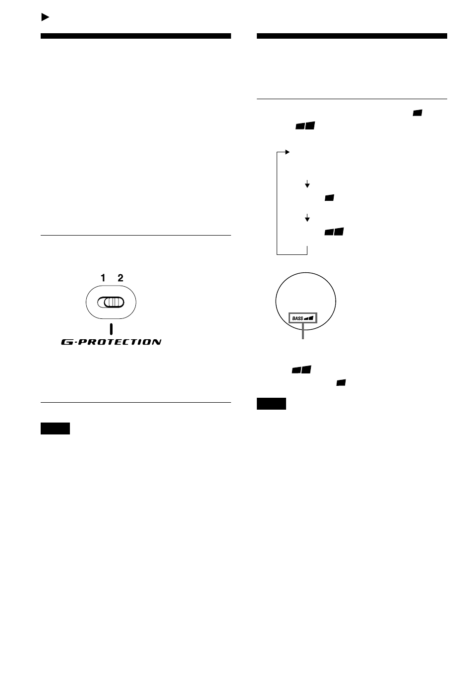 Available features, G-protection function, Emphasizing the bass sound (sound) | 12 emphasizing the bass sound | Sony D-SJ301 User Manual | Page 12 / 24