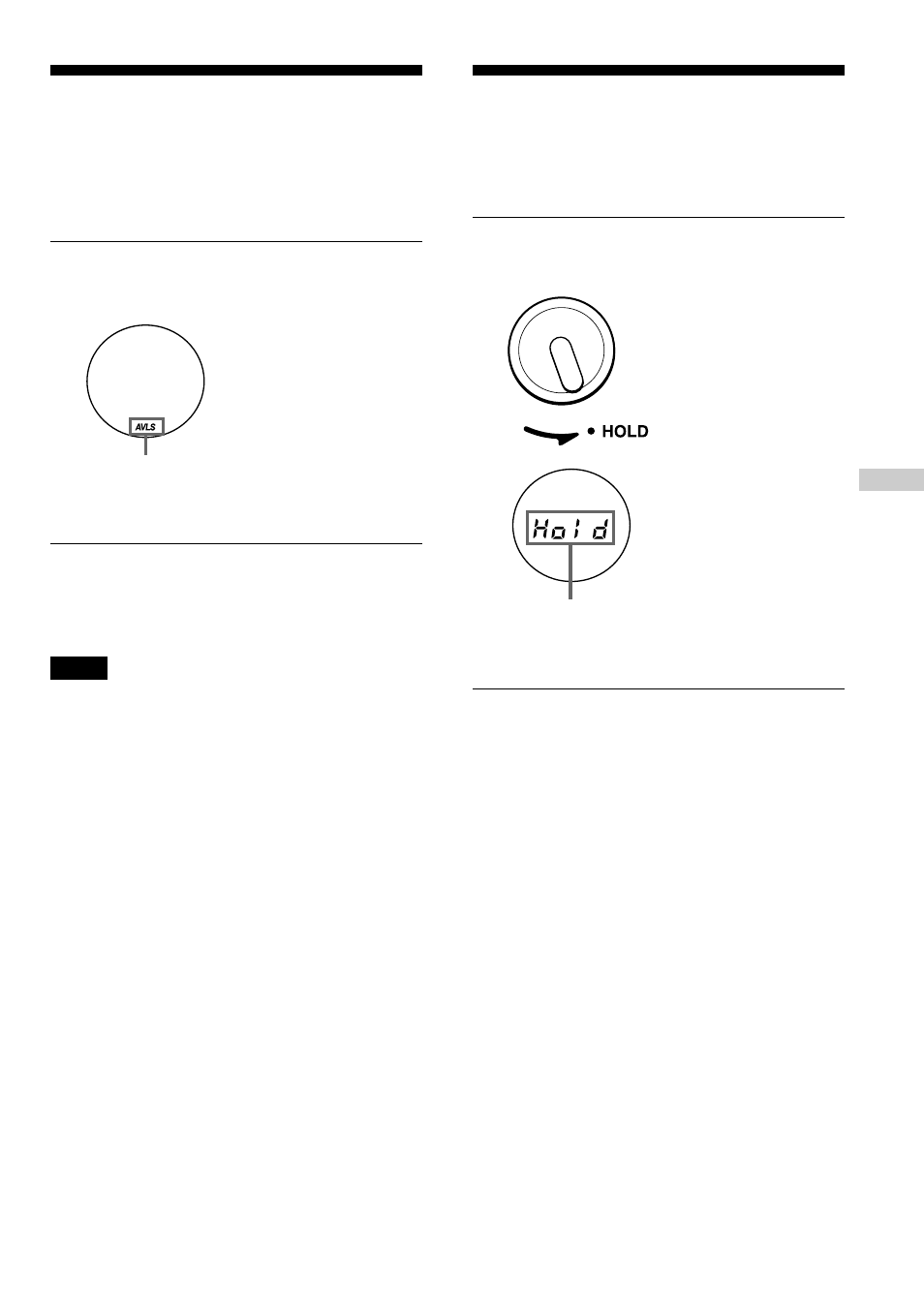 Protecting your hearing (avls), Locking the controls (hold), 13 protecting your hearing | Locking the controls | Sony D-SJ301 User Manual | Page 13 / 24