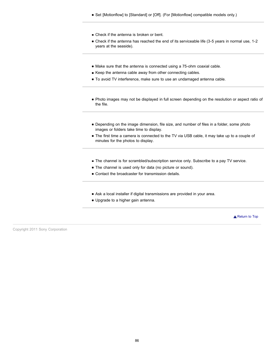 Sony 40EX621 User Manual | Page 86 / 158