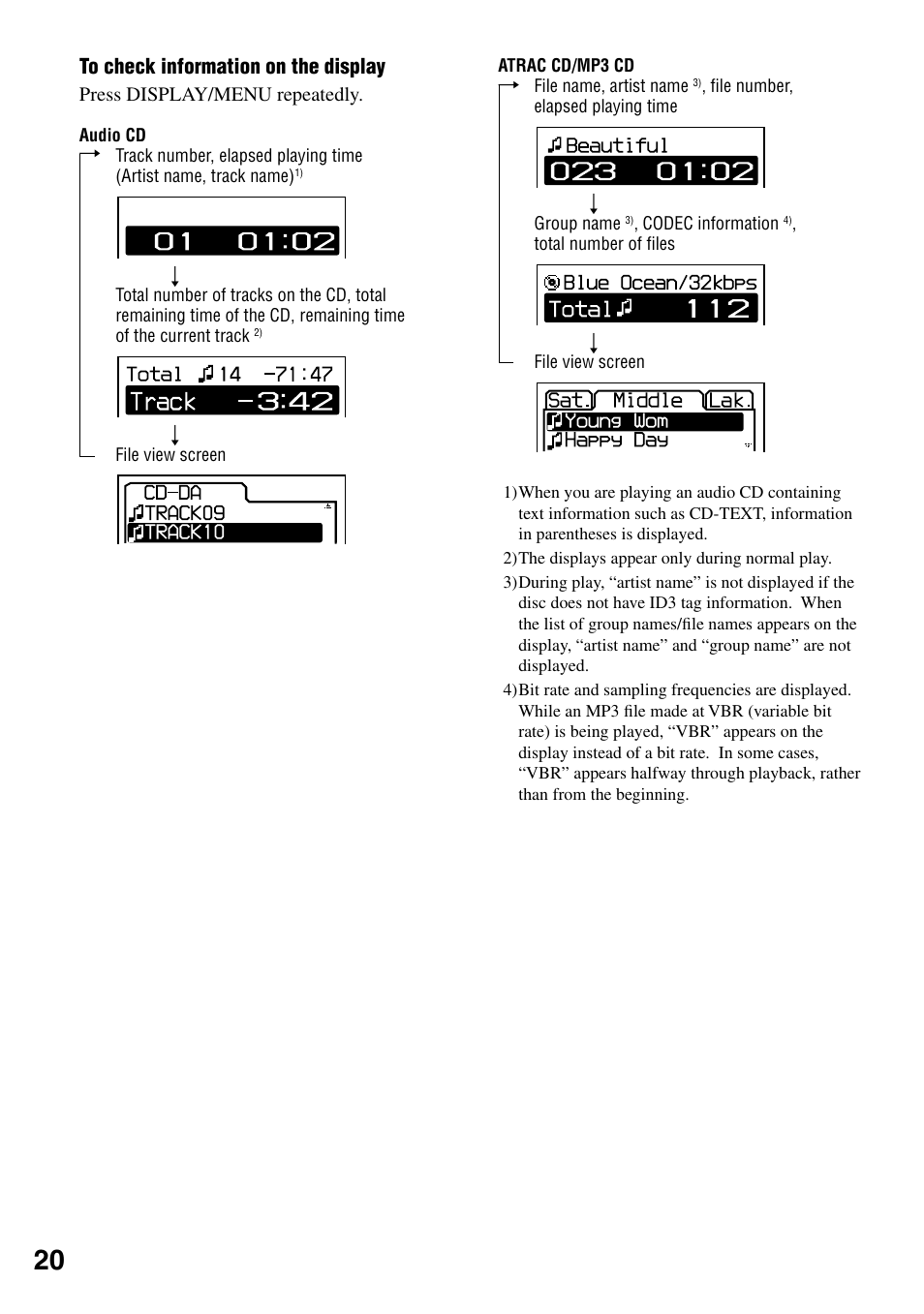 Sony D-NE330LIV3 User Manual | Page 20 / 40