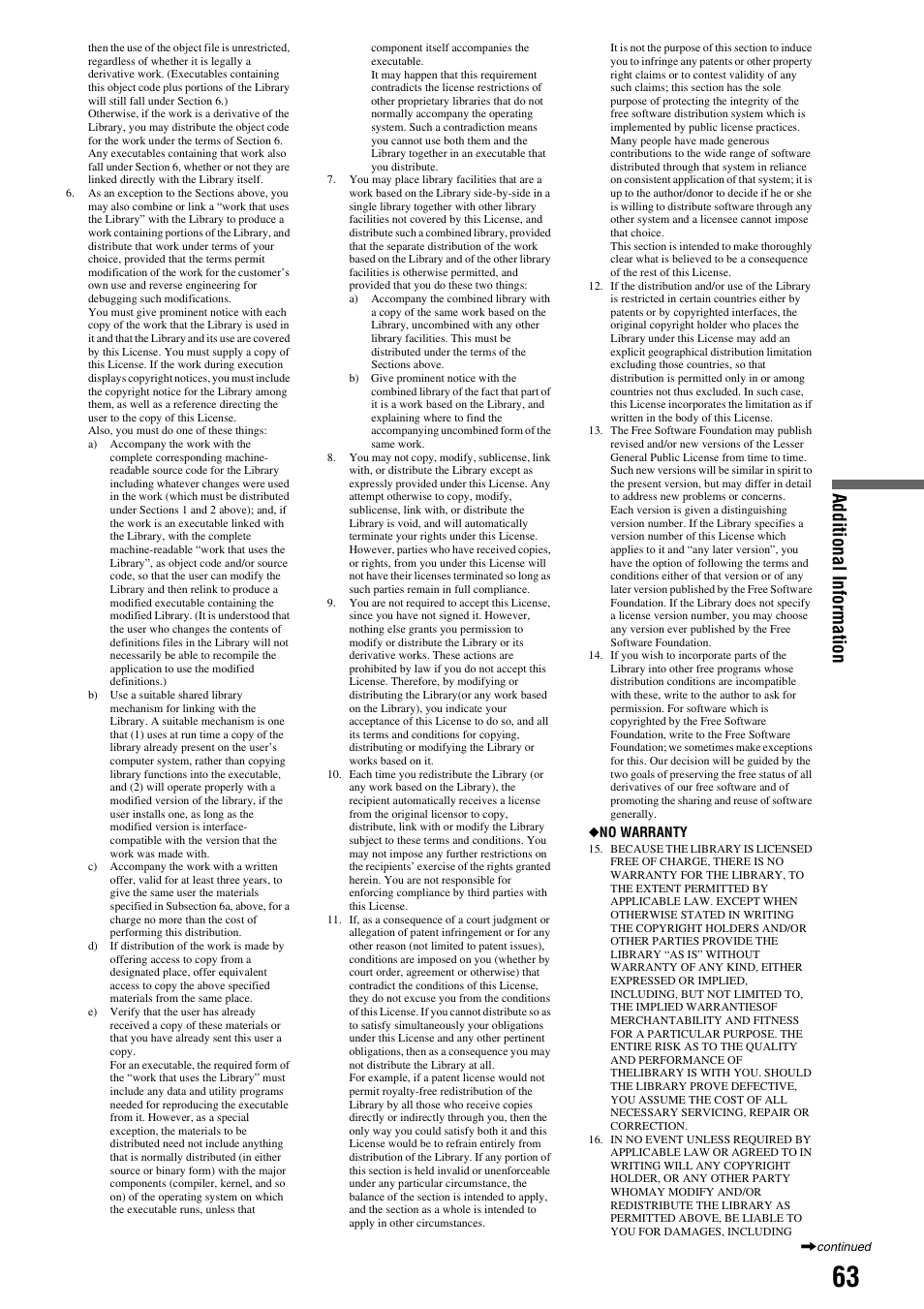 Additional informati o n | Sony BDP-S300 User Manual | Page 63 / 71