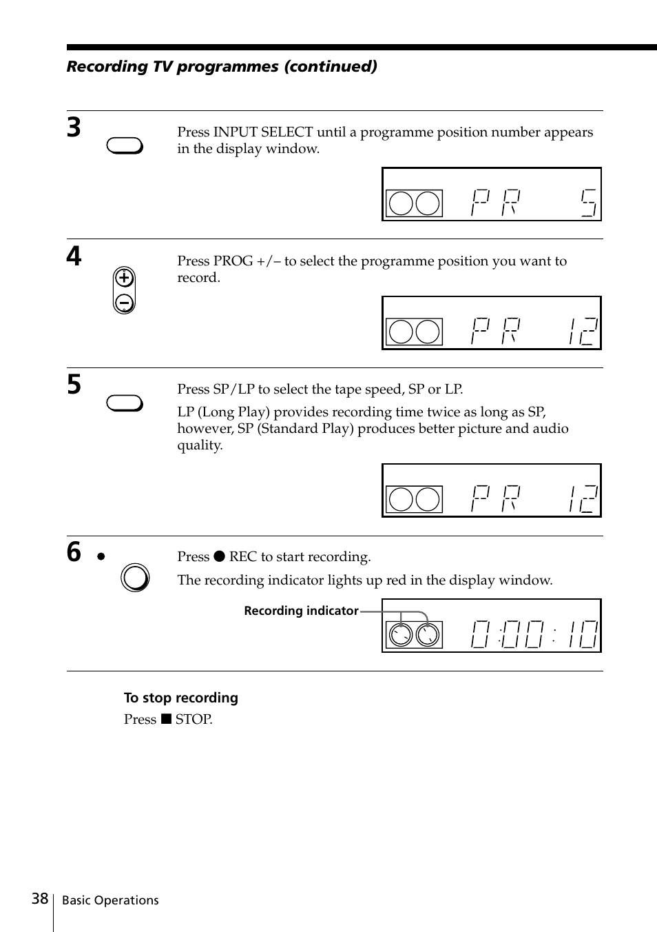 Sony VIDEO Plus SLV-SE30UX User Manual | Page 38 / 76