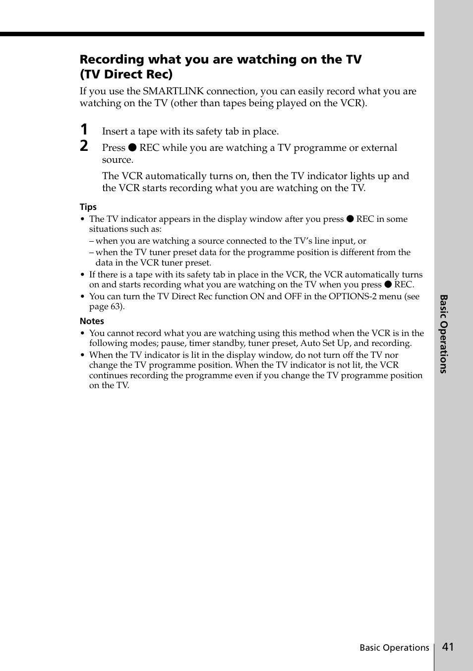 Sony VIDEO Plus SLV-SE30UX User Manual | Page 41 / 76