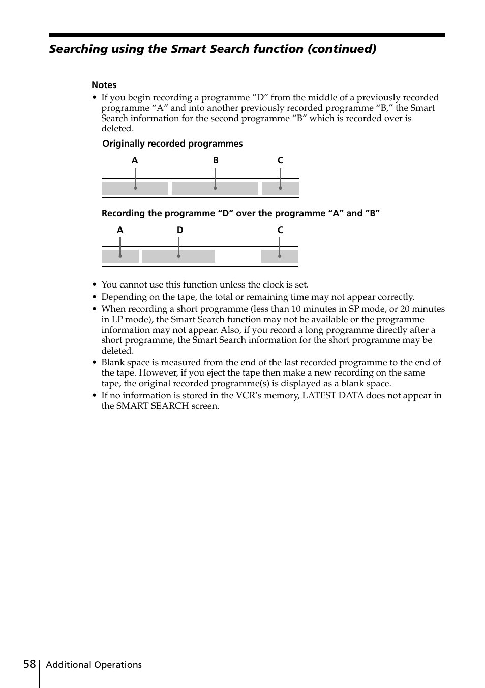 Sony VIDEO Plus SLV-SE30UX User Manual | Page 58 / 76