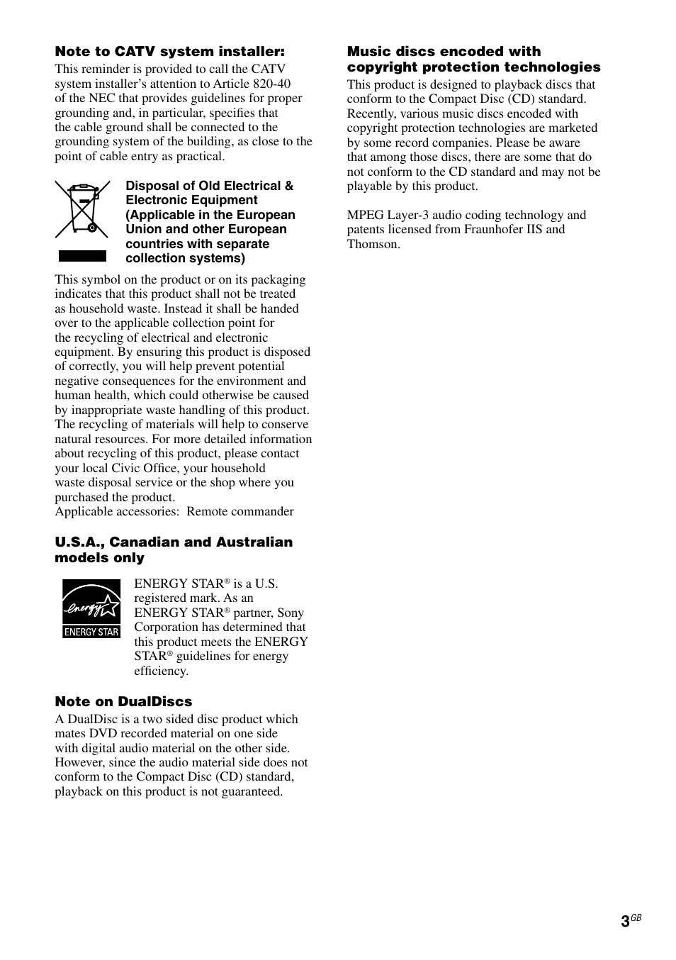 Sony RG590S User Manual | Page 3 / 32