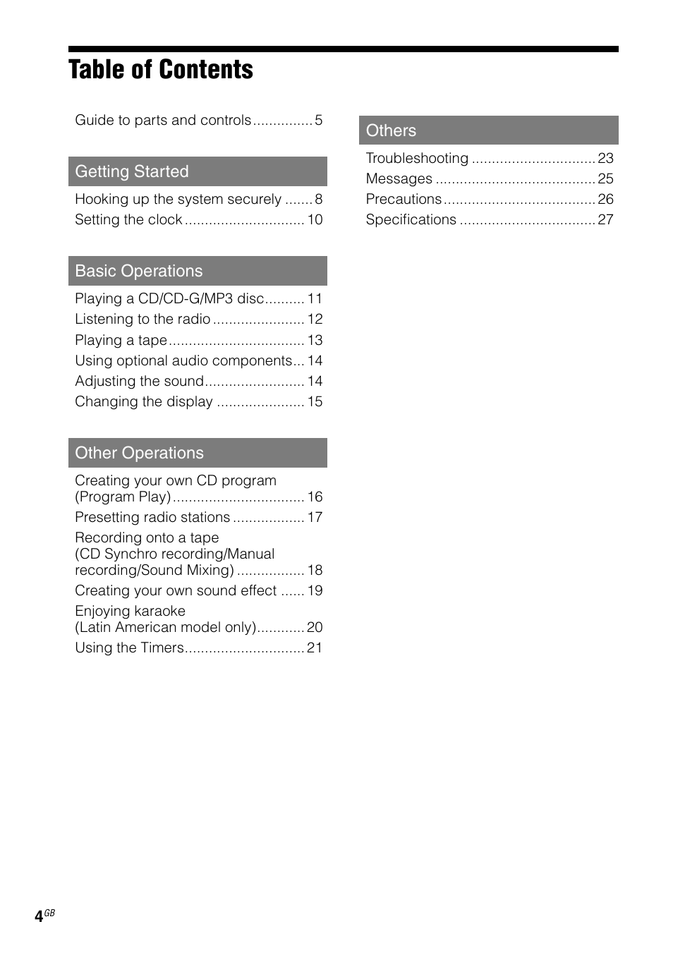 Sony RG590S User Manual | Page 4 / 32