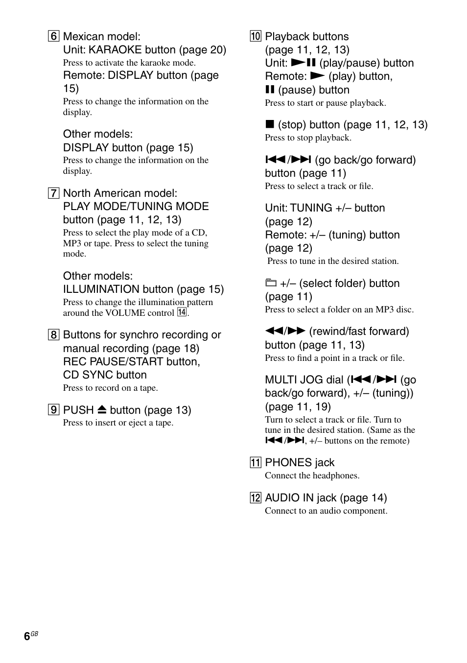 Sony RG590S User Manual | Page 6 / 32