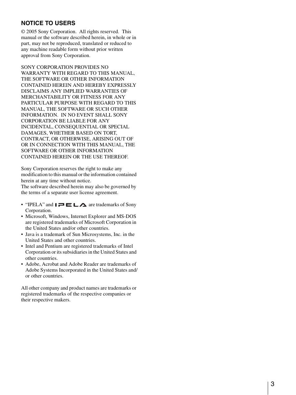 Sony IPELA SNC-RZ25P User Manual | Page 3 / 81