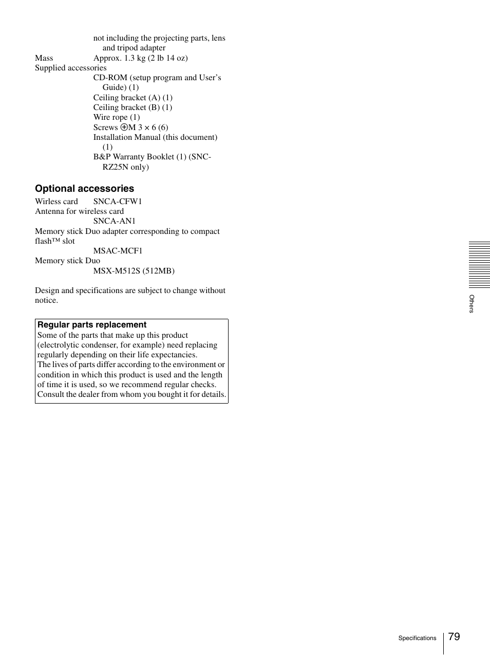 Sony IPELA SNC-RZ25P User Manual | Page 79 / 81