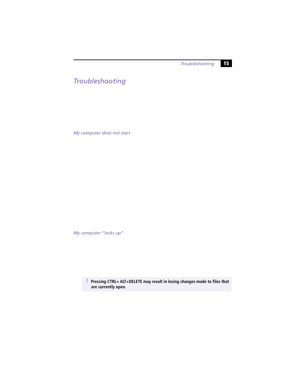 Troubleshooting | Sony PCV-R528DS User Manual | Page 19 / 40