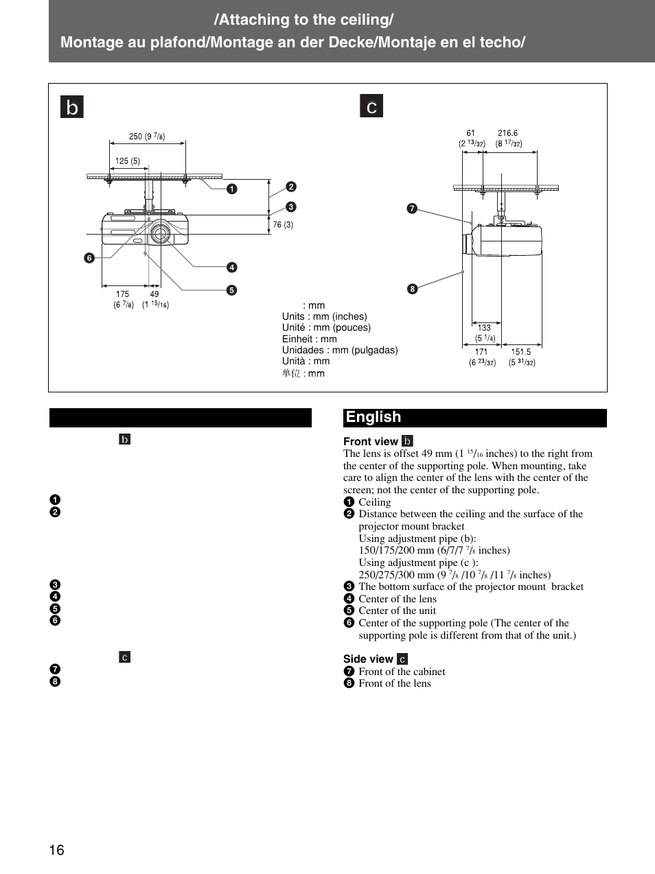 Bc c, English | Sony PSS-610 User Manual | Page 16 / 24