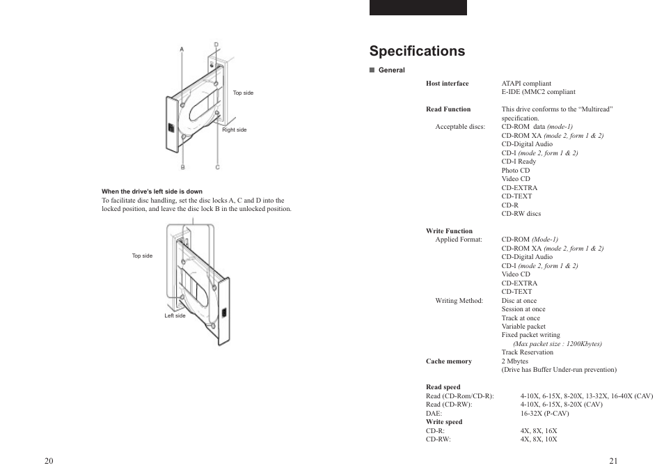 Specifications | Sony CRX-1611 User Manual | Page 13 / 15