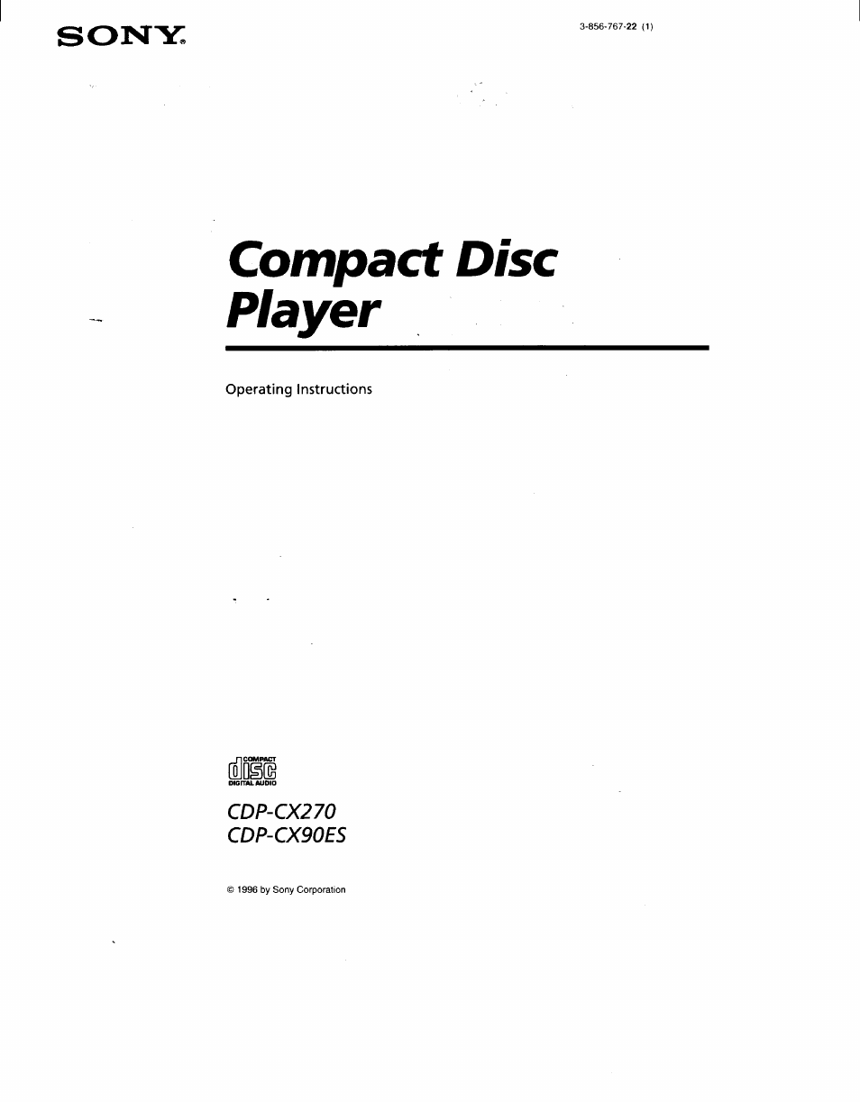 Sony CDP-CX270 User Manual | 32 pages