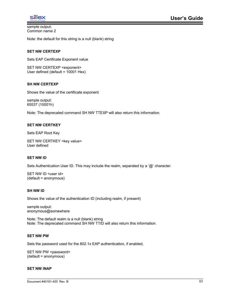 User’s guide | Sony SX-215 User Manual | Page 85 / 87