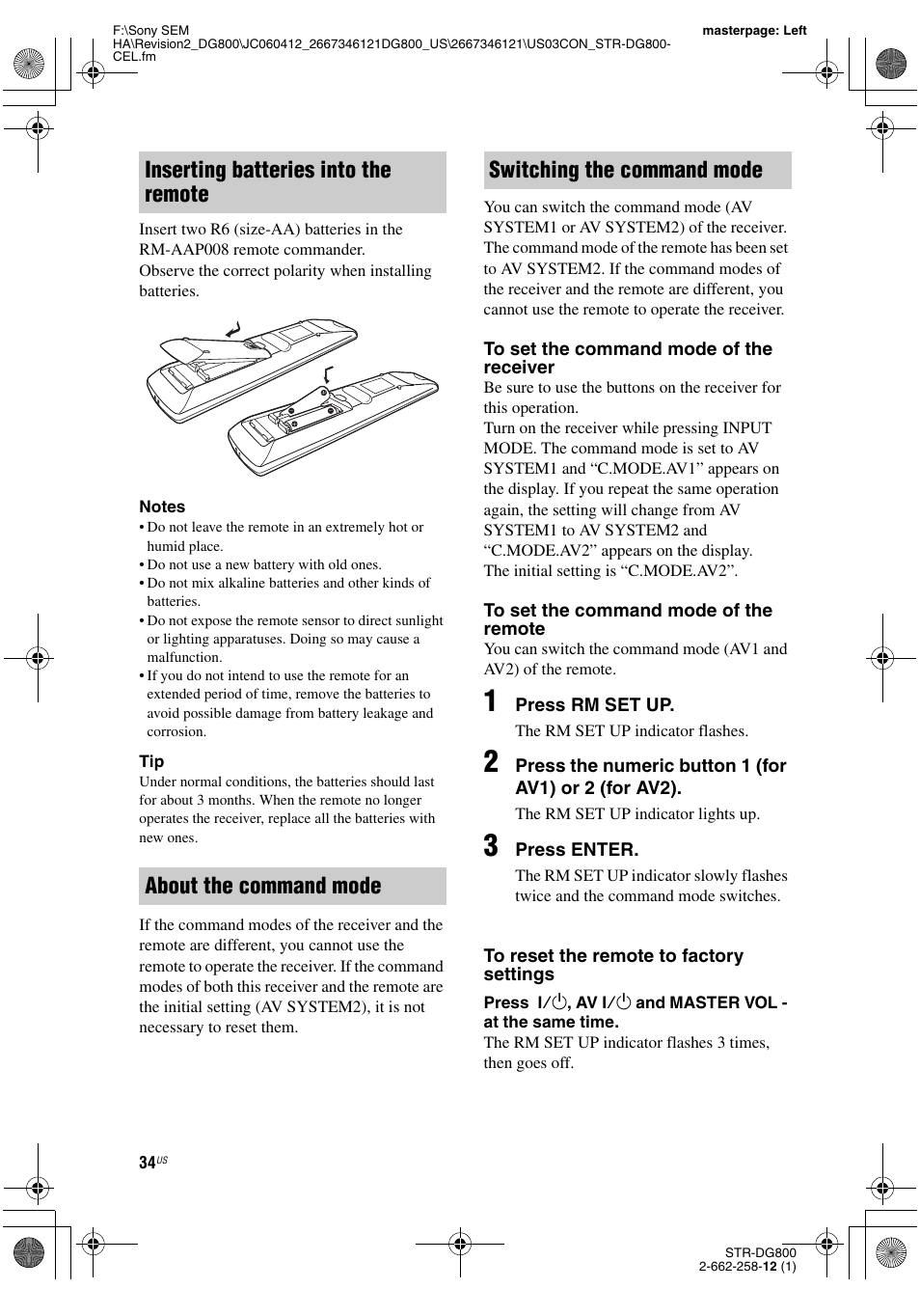 Sony STRDG800 User Manual | Page 34 / 100